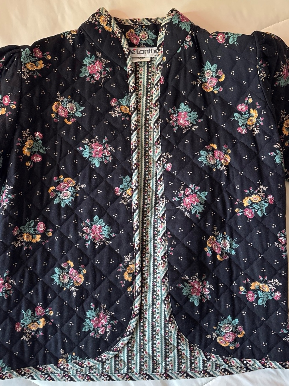 Floral Quilted Black Jacket - Women’s